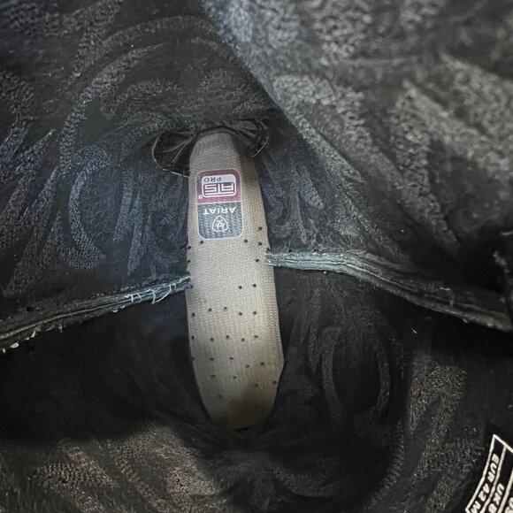 Ariat Heritage R Toe Western Cowboy Boots – Black Deertan Leather Men’s Size 9D - Picture 10 of 11